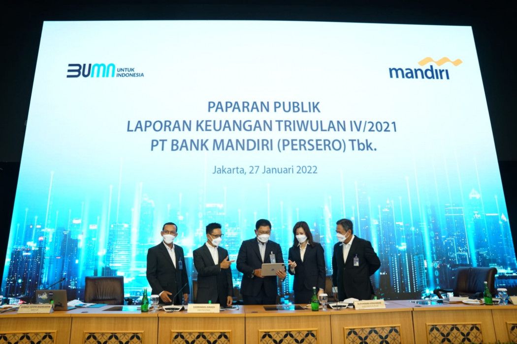 Bank Mandiri Catatkan Laba Bersih Rp 28,03 Triliun Di 2021