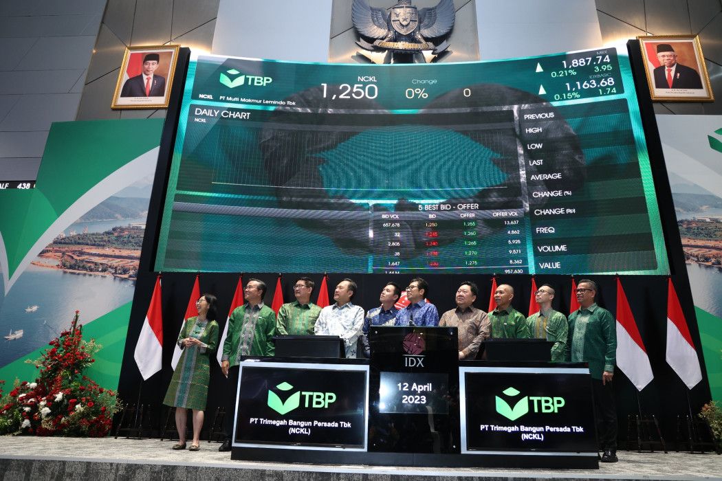 Resmi Masuk BEI, Saham Trimegah Bangun Persada Naik 4%